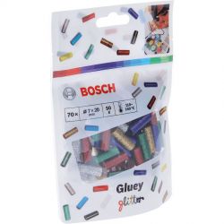 Ανταλλακτικά Θερμοκόλλας Gluey Έγχρωμα Μικτά 70 Τεμαχίων Bosch
