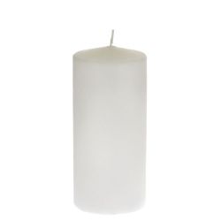 Κερί Κύλινδρος Λευκό 8x18cm