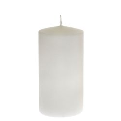 Κερί Κύλινδρος Λευκό 9x18cm