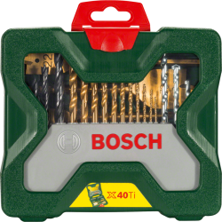 Σετ Κασετίνα Τρυπάνια Και Καρυδάκια Με Τριπάνια Τιτανίου 40 Τεμαχίων Bosch