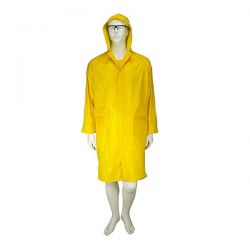 Αδιάβροχη Καπαρντίνα PVC Με Kουκούλα Κίτρινη Rain