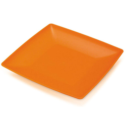 Πιάτο Πλαστικό Τετράγωνο Πορτοκαλί 240x240x20mm Viosarp - 5206753007579