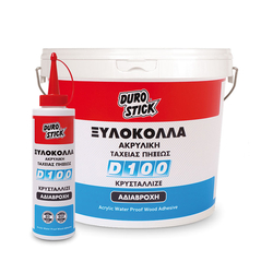 Ακρυλική Ξυλόκολλα Ταχείας Πήξεως, Κρυσταλλιζέ, Με Αντοχή Στην Υγρασία D-100 4kg DuroStick - 3250088