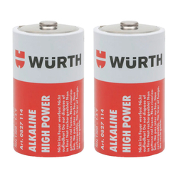 Αλκαλικές Μπαταρίες High Power D 1.5V Σετ 2Τεμ Wurth - 0827114961