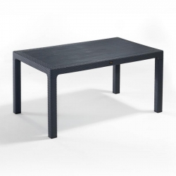 Τραπέζι Τύπου Rattan Ανθρακί 70x100cm Viosarp - 5206753039495A