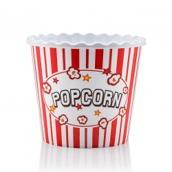 Μπωλ Πλαστικό Για Popcorn Κόκκινο 2.2Lit Qlux - 8693395008052