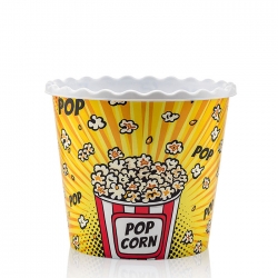 Μπωλ Πλαστικό Για Popcorn Κίτρινο 2.2Lit Qlux - 8693395008053