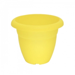Γλάστρα Στρόγγυλη Πλαστική Κίτρινη 19x16cm 2.1L Micplast - 11017704