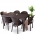 Τραπέζι Τύπου Rattan Μαύρο 70x100cm Viosarp - 5206753039495M