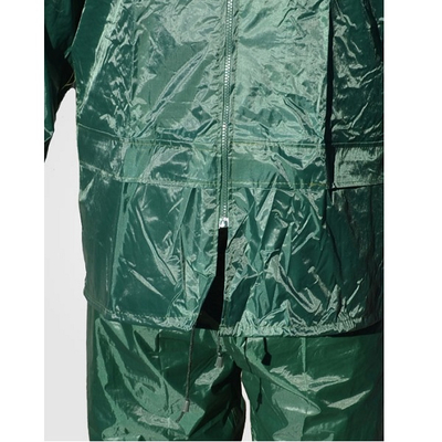 Αδιάβροχο Κοστούμι PVC Με Kουκούλα Πράσινο Rain Plus
