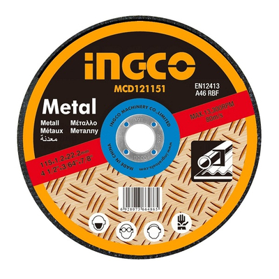 Δίσκος Κοπής Μετάλλων - Inox 115mm Ingco