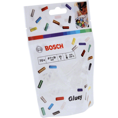 Ανταλλακτικά Θερμοκόλλας Gluey Διαφανή 70 Τεμαχίων Bosch