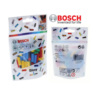 Ανταλλακτικά Θερμοκόλλας Gluey Έγχρωμα Μικτά 70 Τεμαχίων Bosch