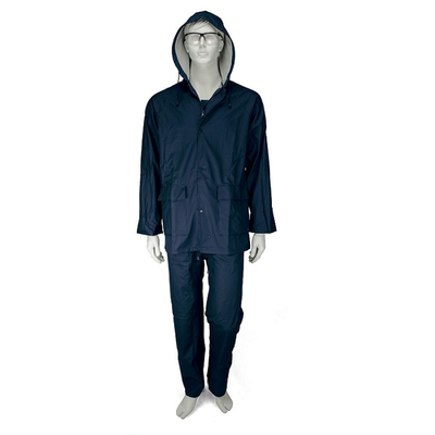 Αδιάβροχο Κοστούμι PU Με Kουκούλα Μπλε Comfort