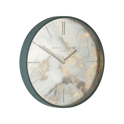 Ρολόι Τοίχου Γκρι Με Χρυσά Νερά Φ30cm - 28976467