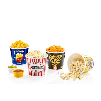 Μπωλ Πλαστικό Για Popcorn Κόκκινο 2.2Lit Qlux - 8693395008052