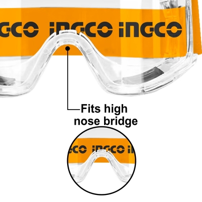 Γυαλιά Εργασίας Με Οπτικό Πεδίο 180° Ingco - HSG10