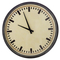 Ρολόι Τοίχου Μεταλλικό Κρεμ-Μαύρο Με Γυαλί Φ40cm - 28974027