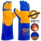 Γάντια Δερμάτινα Μακριά Ηλεκτροσυγκολλητών L-XL 16" 350°C Ingco - HGVW04